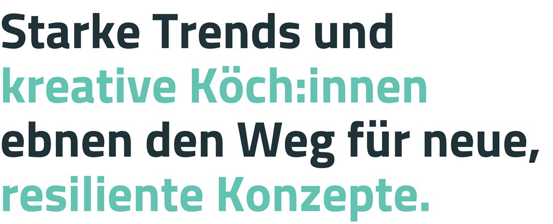 Header-Zitat Newsletter Starke Trends und Köchinnen