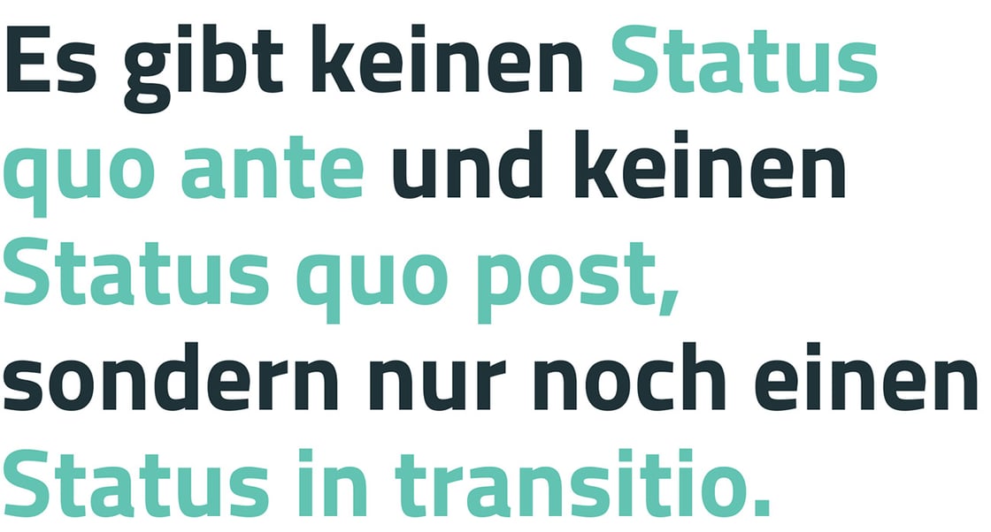 Header-Zitat Newsletter Status in transitio