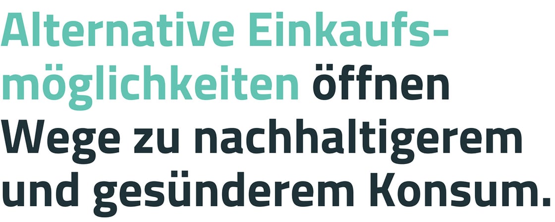 Header-Zitat Newsletter alternative Einkaufsmöglichkeiten